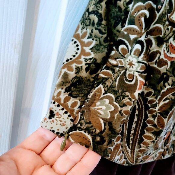 EUC THREE Piece Light Suede Pantsuit Sz 14 GORGEOUS VERSATILITY w/Paisley Tank - Picture 11 of 16